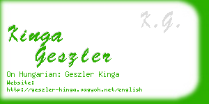 kinga geszler business card
